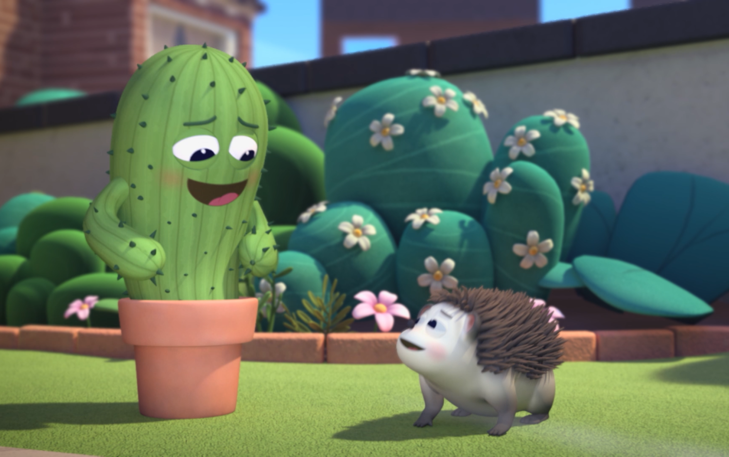 A still from animated short film Pins and Needles