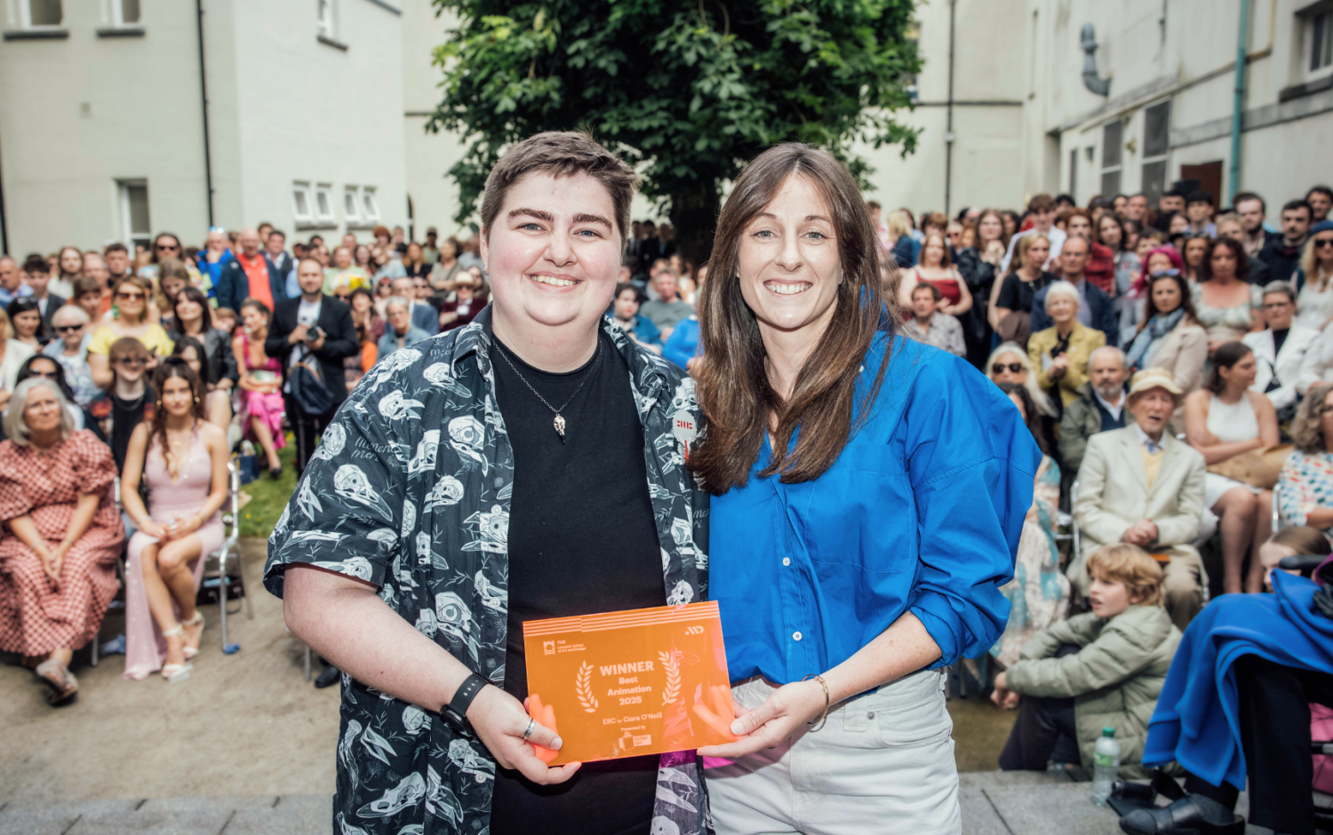 BBF_Best_Animation_LSAD_Graduate_Showcase_2025 two people holding a certificate