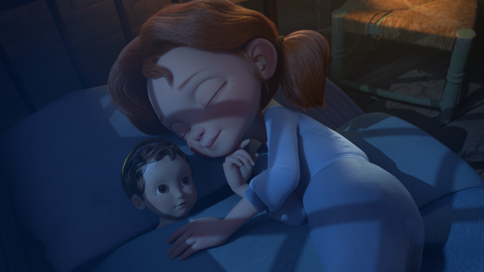 A still from animated holiday special Angela's Christmas