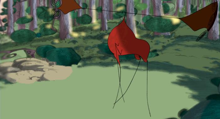 A still from the animated short film The Last Elk