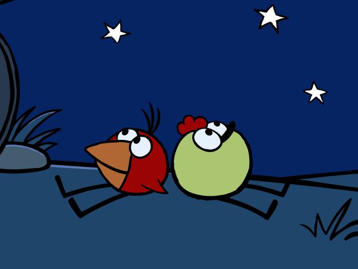 Peep and the Big Wide World - Episodic Still - Birds stare at stars.