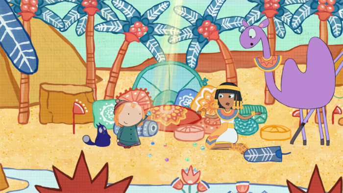 Peg + Cat - Episodic Still - Peg and Cat and friends together outside.