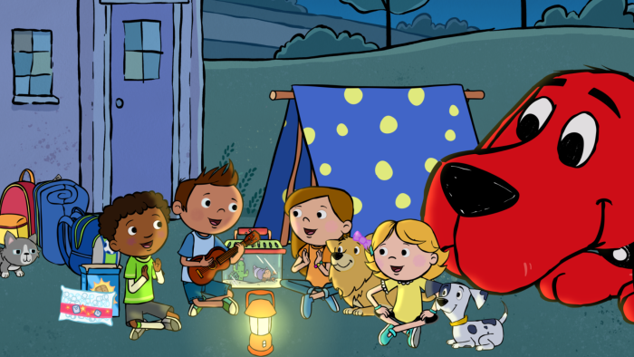 Clifford the Big Red Dog - Episodic Still - Clifford hangs out with his friend Emily Elizabeth at a camp out